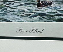 Load image into Gallery viewer, John P. Cowan Boat Blind Lithograph Year 1975 - Brand New Custom Sporting Frame.