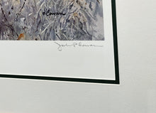 Load image into Gallery viewer, John P. Cowan Clay County Covey Lithograph Year 1992- Brand New Super Custom Sporting Frame