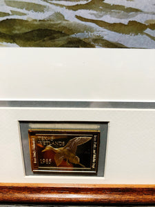 John P. Cowan Coming Home Lithograph Gold Medallion Edition Year 1985 - Brand New Super Custom Sporting Frame