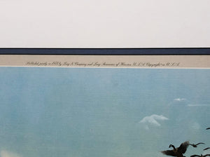 John P. Cowan - Dawn Flight - Lithograph - Printed 1971 - Brand New Custom Sporting Frame