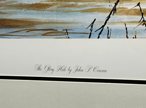John P. Cowan - Glory Hole -  Lithograph 1988 - Brand New Custom Sporting Frame,