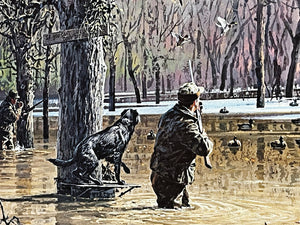 John P. Cowan - Glory Hole -  Lithograph 1988 - Brand New Custom Sporting Frame,