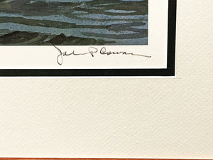John P. Cowan - Half Past Shooting Time-  Lithograph 1989 - Brand New Custom Sporting Frame