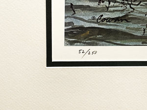 John P. Cowan - Half Past Shooting Time-  Lithograph 1989 - Brand New Custom Sporting Frame