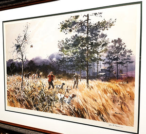 John P. Cowan In The Broomweed Lithograph Year 1971 - Brand New Custom Sporting Frame