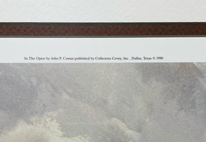 John P. Cowan - In The Open - Lithograph 1990 - Brand New Custom Sporting Frame