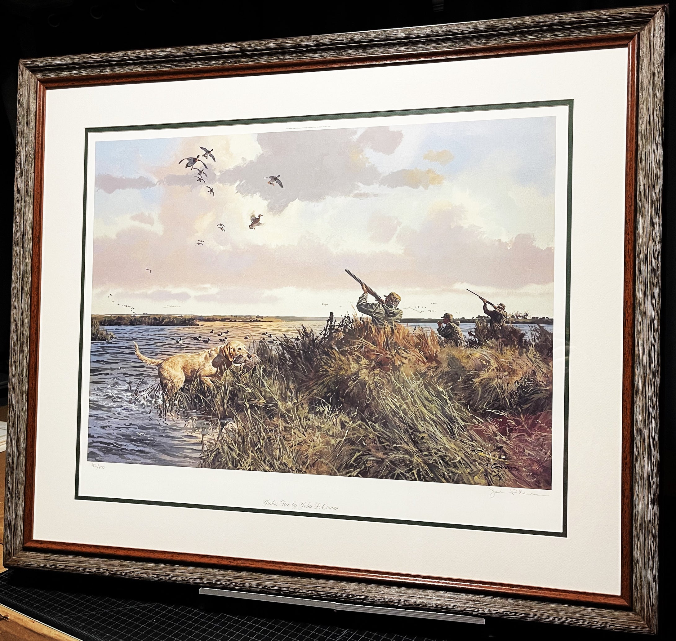 John P. Cowan Judas Hen Lithograph Artist Proof Year 1999 - Brand New Super Custom Sporting Frame