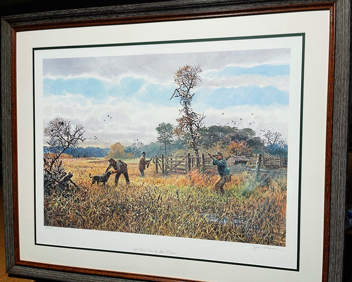 John P. Cowan Late Season Doves Lithograph Artist Proof Year 1993 - Brand New Super Custom Sporting Frame