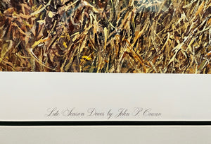 John P. Cowan Late Season Doves Lithograph Artist Proof Year 1993 - Brand New Super Custom Sporting Frame