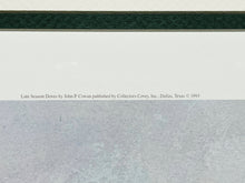 Load image into Gallery viewer, John P. Cowan Late Season Doves Lithograph Artist Proof Year 1993 - Brand New Super Custom Sporting Frame