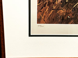 John P. Cowan Longleaf Bobs Lithograph Year 1976 - Brand New Super Custom Sporting Frame