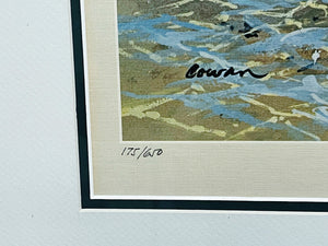 John P. Cowan - Memories - Lithograph 1978 - Coastal Conservation Association GCCA - Brand New Custom Sporting Frame