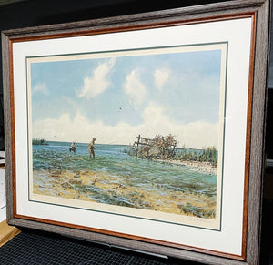 John P. Cowan - Memories - Lithograph 1978 - Coastal Conservation Association GCCA - Brand New Custom Sporting Frame