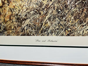 John P. Cowan - Pine and Palmetto - Lithograph 1979 - Brand New Custom Sporting Frame
