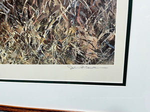 John P. Cowan Pine And Palmetto Lithograph Year 1979 - Brand New Custom Sporting Frame
