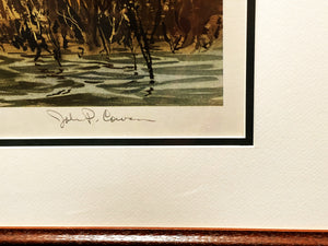 John P. Cowan Portable Blind Lithograph Year 1969 - Brand New Super Custom Sporting Frame