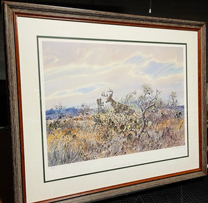 John P. Cowan - Running Shot - Lithograph - Brand New Custom Sporting Frame ** SUMMER SPECIAL **
