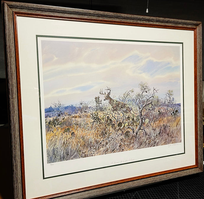 John P. Cowan Running Shot Lithograph - Brand New Super Custom Sporting Frame