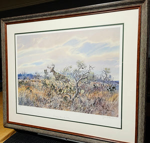 John P. Cowan - Running Shot - Lithograph - Brand New Custom Sporting Frame ** SUMMER SPECIAL **