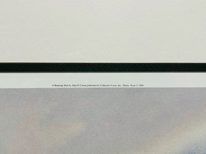 John P. Cowan - Running Shot - Lithograph - Brand New Custom Sporting Frame ** SUMMER SPECIAL **