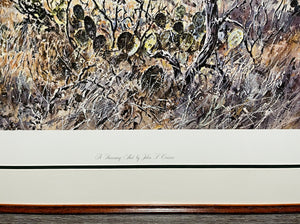 John P. Cowan - Running Shot - Lithograph - Brand New Custom Sporting Frame ** SUMMER SPECIAL **