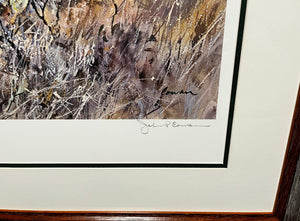John P. Cowan - Running Shot - Lithograph - Brand New Custom Sporting Frame ** SUMMER SPECIAL **