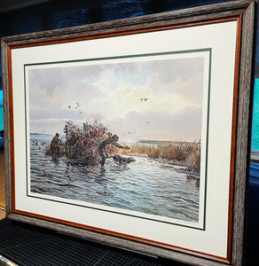 John P. Cowan - Sneakin' In - Lithograph - Brand New Custom Sporting Frame