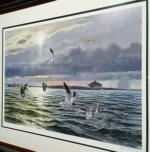 John P. Cowan Sundown School Lithograph Year 1989 - Brand New Super Custom Sporting Frame