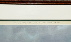 John P. Cowan Sunken Blind Lithograph Year 1979 - Brand New Custom Sporting Frame