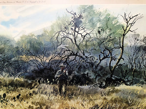 John P. Cowan - Two Down - Lithograph 1974 - Brand New Custom Sporting Frame