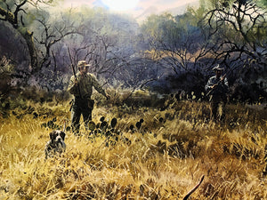 John P. Cowan - Two Down - Lithograph 1974 - Brand New Custom Sporting Frame