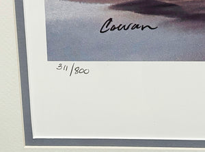 John P. Cowan - Up Near Vinson's - Lithograph 1994 - Brand New Custom Sporting Frame