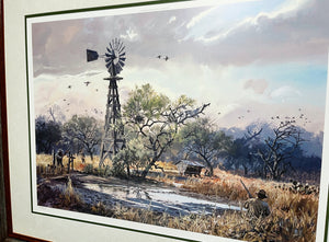 John P. Cowan - The Waterhole - Lithograph 1998 - Brand New Custom Sporting Frame