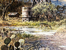 Load image into Gallery viewer, John P. Cowan - Windmill Whitetails - Lithograph 1988 - Brand New Custom Sporting Frame