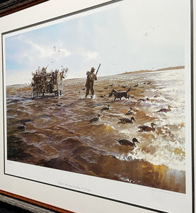 John P. Cowan - Windy Morning - Lithograph 1996 - Brand New Custom Sporting Frame
