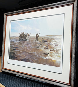 John P. Cowan - Windy Morning - Lithograph 1996 - Brand New Custom Sporting Frame