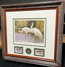 Load image into Gallery viewer, Ken Carlson 1985 Texas Non-Game Medallion Edition Stamp Print With Double Stamps - Brand New Super Custom Sporting Frame