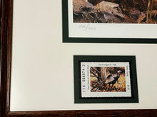 Load image into Gallery viewer, Ken Carlson - 1992 Texas Turkey Stamp Print With Double Stamps - Brand New Custom Sporting Frame