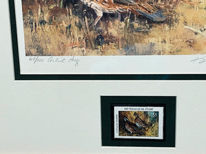 Ken Carlson - 1997 Texas Quail Stamp Print With Stamp - Brand New Custom Sporting Frame
