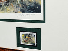Load image into Gallery viewer, Ken Carlson - 2005 Texas Quail Stamp Print With Double Stamps - Brand New Custom Sporting Frame