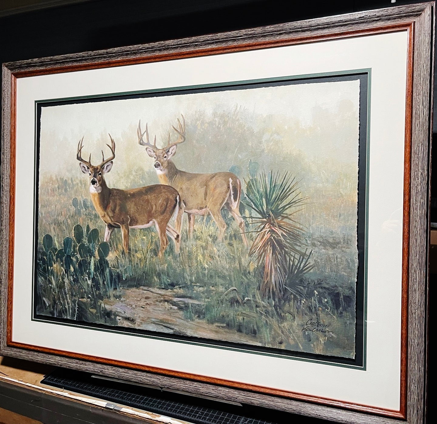 Ken Carlson - Monster In The Mist - GiClee Rare - Brand New Custom Sporting Frame