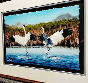 Les McDonald - Dancing Whoopers - GiClee" - Artist Proof Number 1 Of 200 - Brand New Custom Sporting Frame