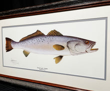 Load image into Gallery viewer, Les McDonald - Speckled Trout - Lithograph - Brand New Custom Sporting Frame  ***  WINTER SPECIAL  ***
