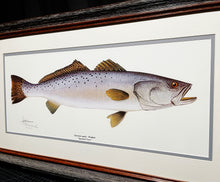 Load image into Gallery viewer, Les McDonald Speckled Trout Lithograph - Brand New Custom Sporting Frame  ***  SPRING SPECIAL  ***