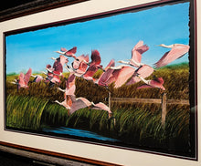 Load image into Gallery viewer, Les McDonald Tidal Flats Roseate&#39;s GiClee 3/4 Sheet Artist Proof - Brand New Super Custom Sporting Frame