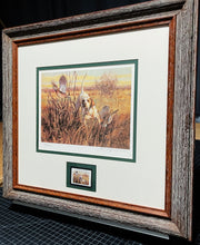 Load image into Gallery viewer, Lou Pasqua - 2000 Texas Quail Stamp Print With Stamp - Brand New Custom Sporting Frame