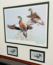 Load image into Gallery viewer, Maynard Reece 1983 Texas Waterfowl Duck Stamp Print With Double Stamps - Brand New Super Custom Sporting Frame