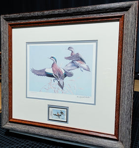Maynard Reece  1983 Texas Waterfowl Duck Stamp Print With Stamp - Brand New Super Custom Sporting Frame