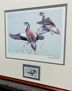 Maynard Reece  1983 Texas Waterfowl Duck Stamp Print With Stamp - Brand New Super Custom Sporting Frame