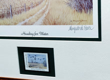 Load image into Gallery viewer, Maynard Reece - 2000 Quail Unlimited - Dove Conservation Stamp Print With Stamp - Heading For Water - Brand New Custom Sporting Frame